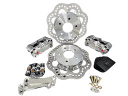 Aerospace Nissan 370Z / Infiniti Q50/Q60/Q70 4 Piston Front Pro-Lite Drag Disc Brakes