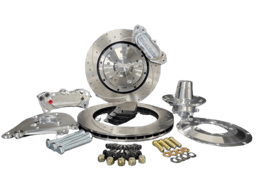 Aerospace Mazda RX3 1972-1978 4 Piston Front Pro Street Dimpled & Slotted Disc Brakes