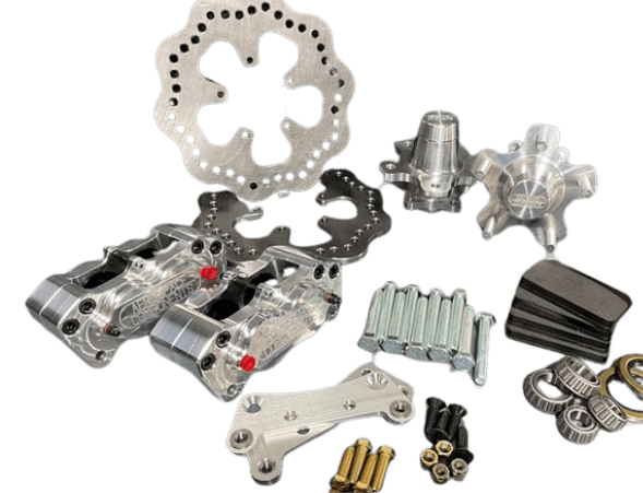 Aerospace Mazda RX2 1970–1978 4 Piston Front Pro-Lite Drag Disc Brakes - 5 Lug