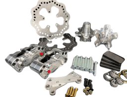 Aerospace Mazda RX3 1972-1978 4 Piston Front Pro-Lite Drag Disc Brakes - 5 Lug