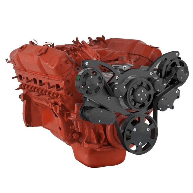 CVF BBM Serpentine System with Alternator Only For High Flow Water Pump - Black (All Inclusive) thumbnail 3