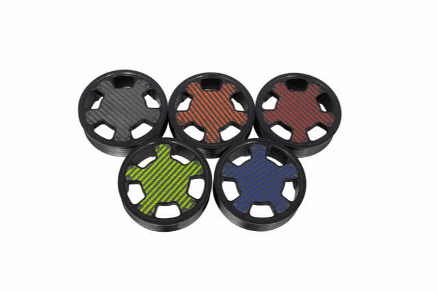CVF BBM Serpentine System with AC, Power Steering & Alternator For High Flow Water Pump - Black W/ Carbon Fiber Inlay (All Inclusive) thumbnail 4