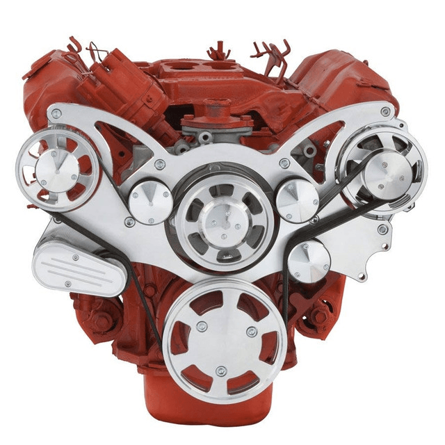 CVF BBM Serpentine System with Alternator Only For High Flow Water Pump - Polished (All Inclusive) thumbnail 2