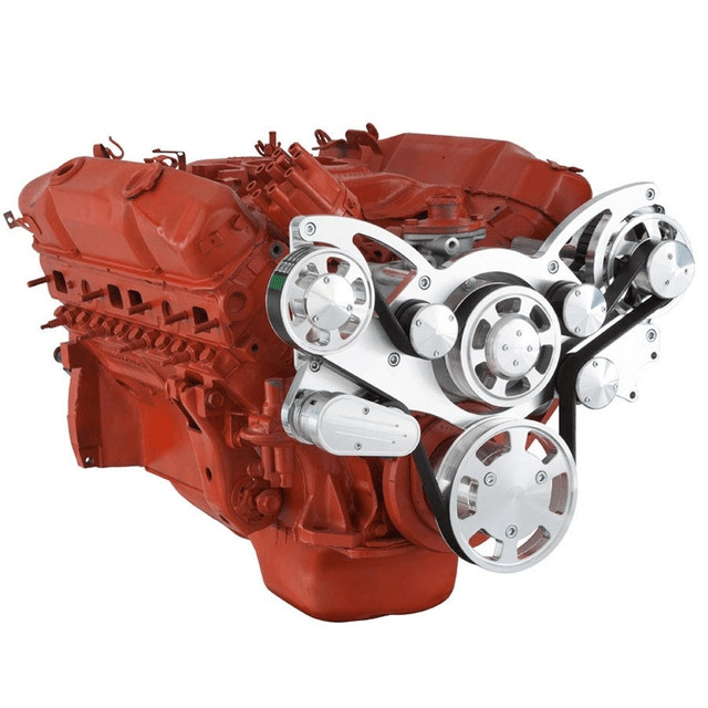 CVF BBM Serpentine System with Alternator Only For High Flow Water Pump - Polished (All Inclusive) thumbnail 3