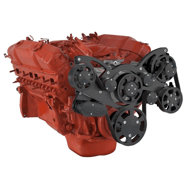 CVF 426 Hemi Serpentine System with Power Steering & Alternator For High Flow Water Pump - Black (All Inclusive) thumbnail 3