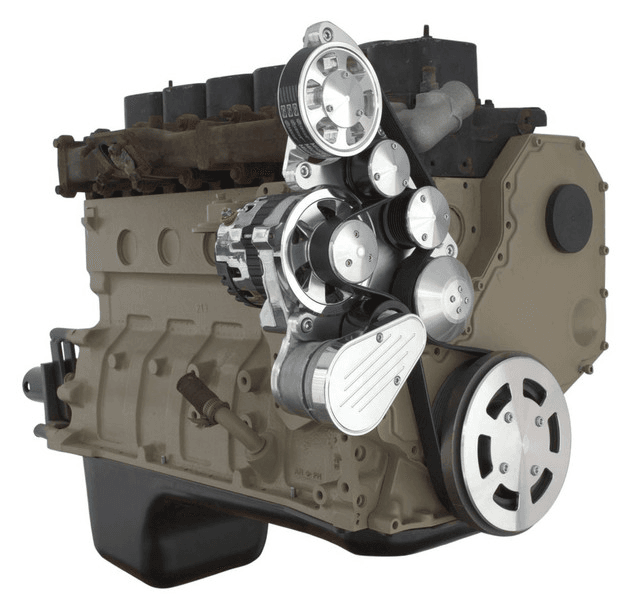 CVF Cummins Serpentine System with Alternator For High Flow Water Pump - Polished (All Inclusive) thumbnail 3