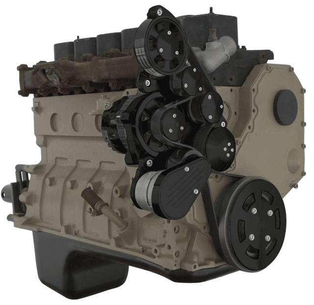 CVF Cummins Serpentine System with Alternator For High Flow Water Pump - Black (All Inclusive) thumbnail 3