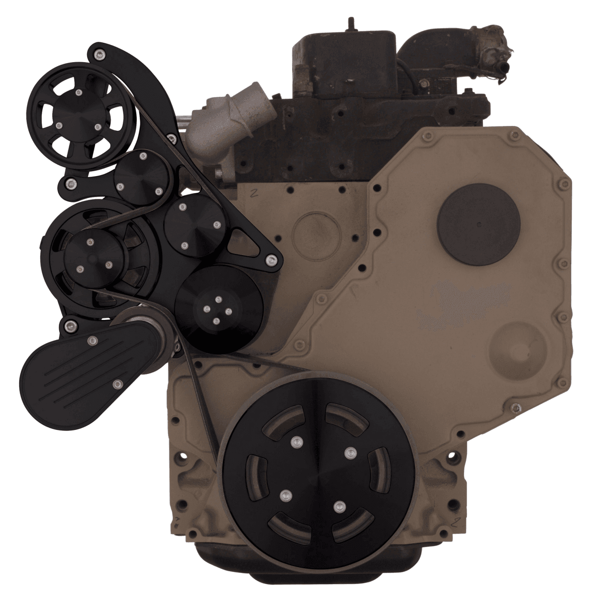 CVF Cummins Serpentine System with Alternator For High Flow Water Pump - Black (All Inclusive) thumbnail 2