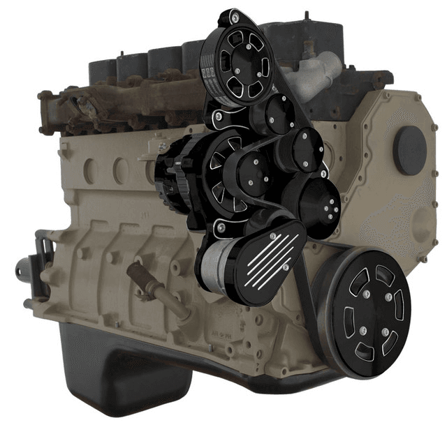 CVF Cummins Serpentine System with Alternator For High Flow Water Pump - Black Diamond (All Inclusive) thumbnail 3