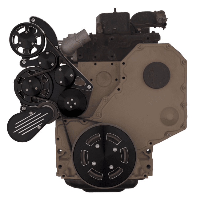 CVF Cummins Serpentine System with Alternator For High Flow Water Pump - Black Diamond (All Inclusive) thumbnail 2