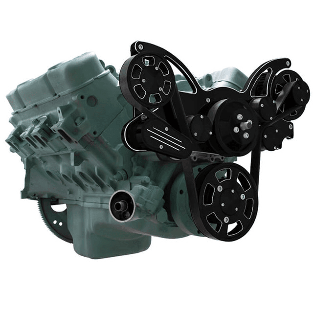 CVF Buick Big Block 455 Serpentine System with Alternator - Black Diamond (All Inclusive) thumbnail 3