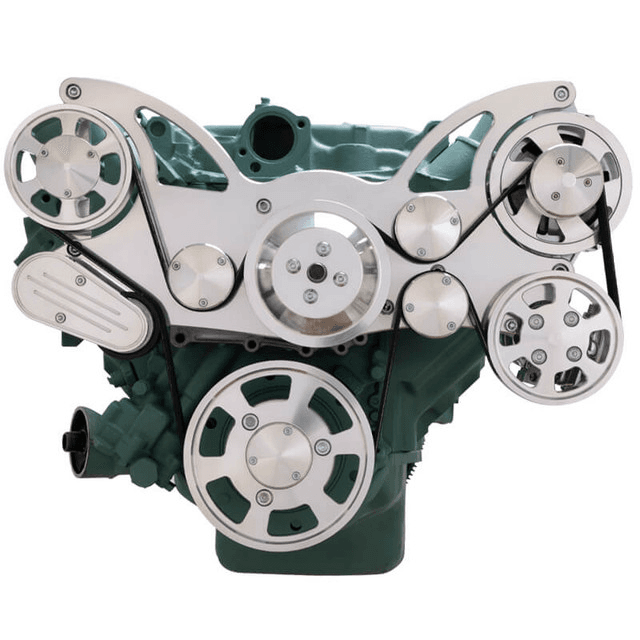 CVF Buick Big Block 455 Serpentine System with Powersteering & Alternator - Polished (All Inclusive) thumbnail 2