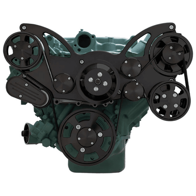 CVF Buick Big Block 455 Serpentine System with Powersteering & Alternator - Black (All Inclusive) thumbnail 2