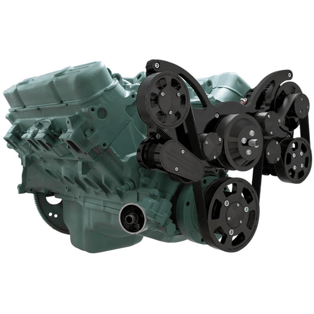 CVF Buick Big Block 455 Serpentine System with Powersteering & Alternator - Black (All Inclusive) thumbnail 3