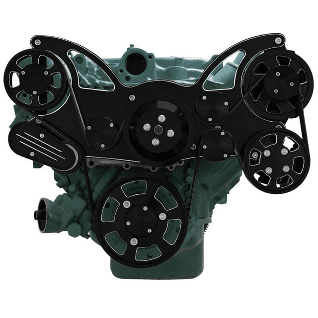 CVF Buick Big Block 455 Serpentine System with Powersteering & Alternator - Black Diamond (All Inclusive) thumbnail 2