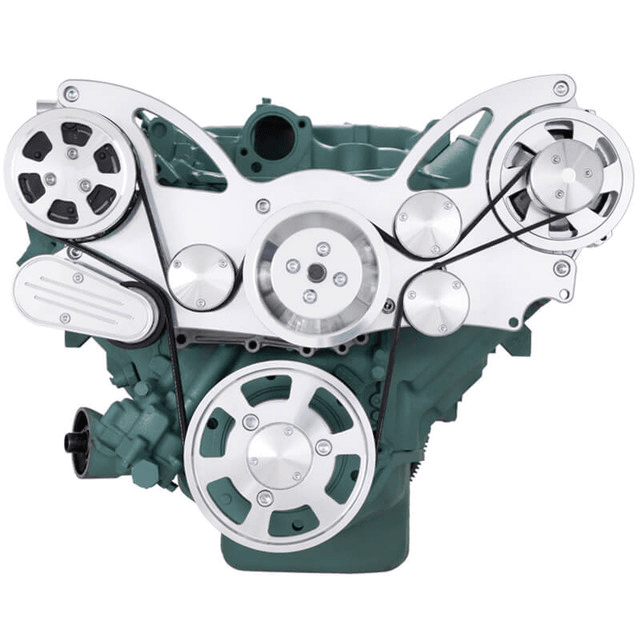 CVF Buick Big Block 455 Serpentine System with AC & Alternator - Polished (All Inclusive) thumbnail 2