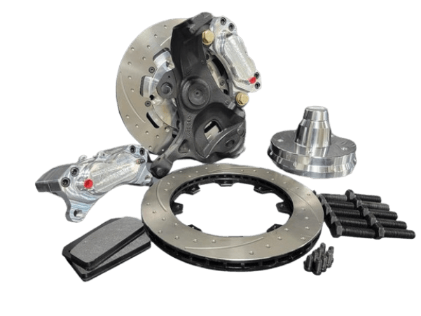Aerospace 1999-2003 Ford Lightning 4 Piston Floating Pro-Street Dimpled & Slotted Front Disc Brakes thumbnail 4