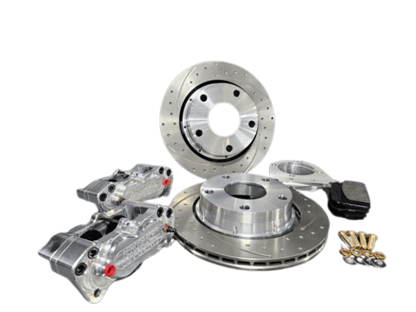 Aerospace 2007-2018 GM 1500 2WD & 4WD 4 Piston Pro-Street Dimpled & Slotted Rear Disc Brakes thumbnail 2