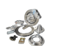 Aerospace Ford Mustang 1965-1969 4 Piston Pro-Street Dimpled & Slotted Front Disc Brakes (3 Hole Spindle)