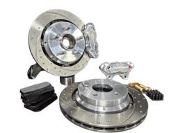 Aerospace Ford Mustang 2024 4 Piston Rear Pro-Street Dimpled & Slotted Disc Brakes