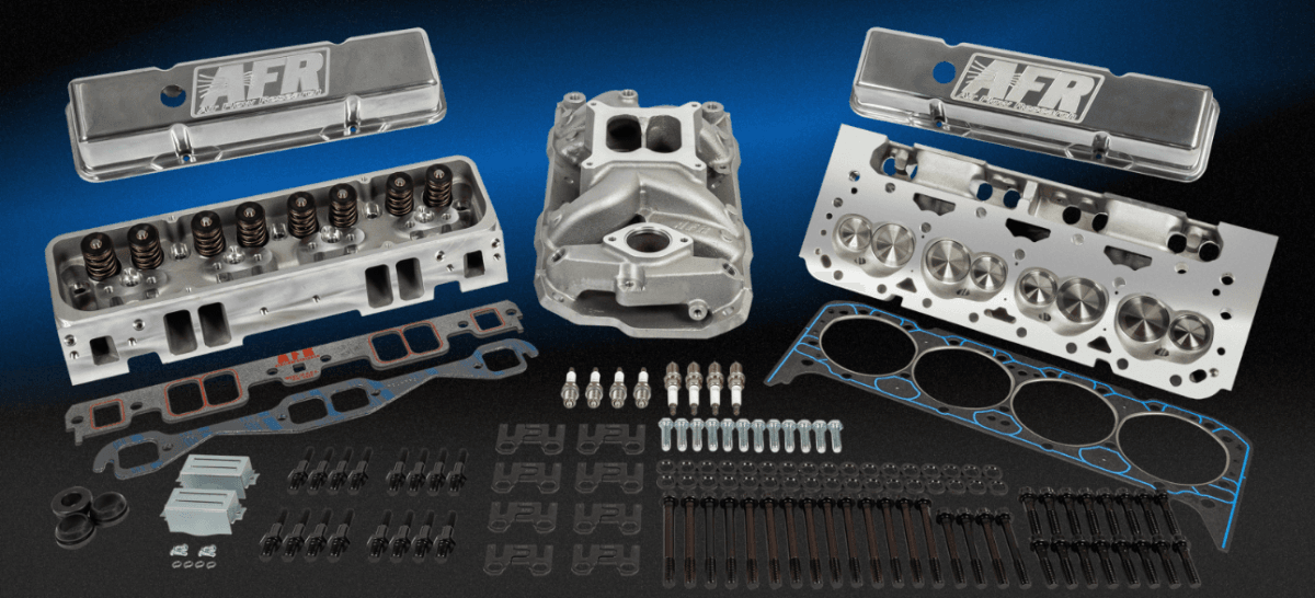 AFR 200cc SBC Enforcer Top-End Engine Kit for SBC 355-400 Stroker Engines - Angle Plug