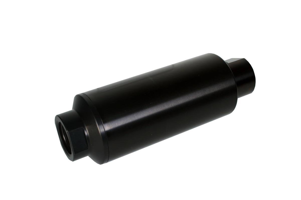 Aeromotive Filter In-Line 100-Micron Stainless Mesh Element ORB-12 Port Black Hardcoat Pro-Series 2-1/2" OD  thumbnail 2