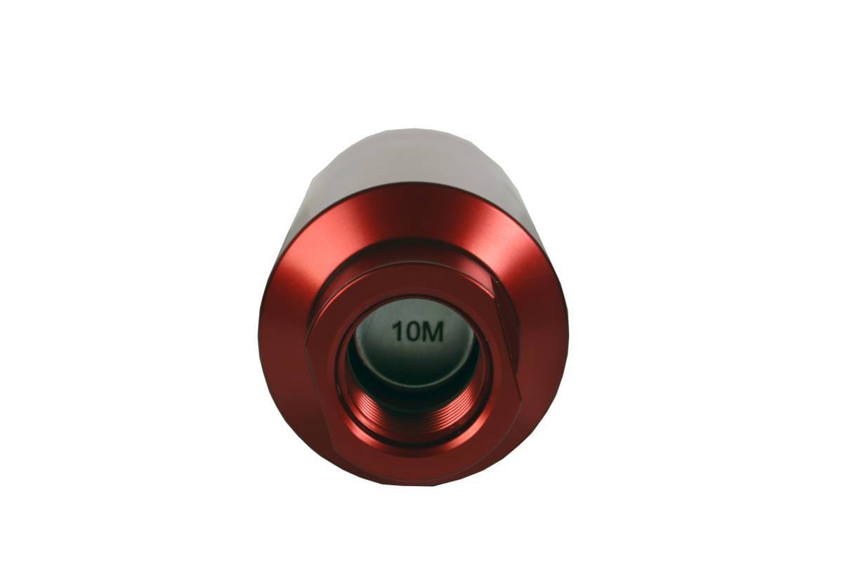 Aeromotive Filter In-Line 10-Micron Microglass Element ORB-10 Port Bright-Dip Red 2" OD thumbnail 2
