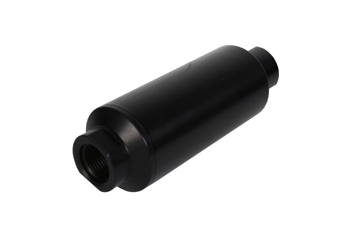 Aeromotive Filter In-Line 40-Micron Stainless Mesh Element ORB-12 Port Black Hardcoat Pro-Series 2-1/2" OD thumbnail 2