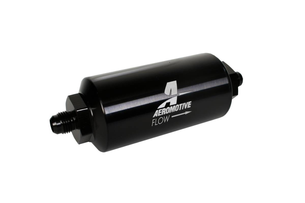 Aeromotive Filter In-Line 10-Micron Microglass Element AN-06 Male Bright-Dip Black 2" OD thumbnail 2