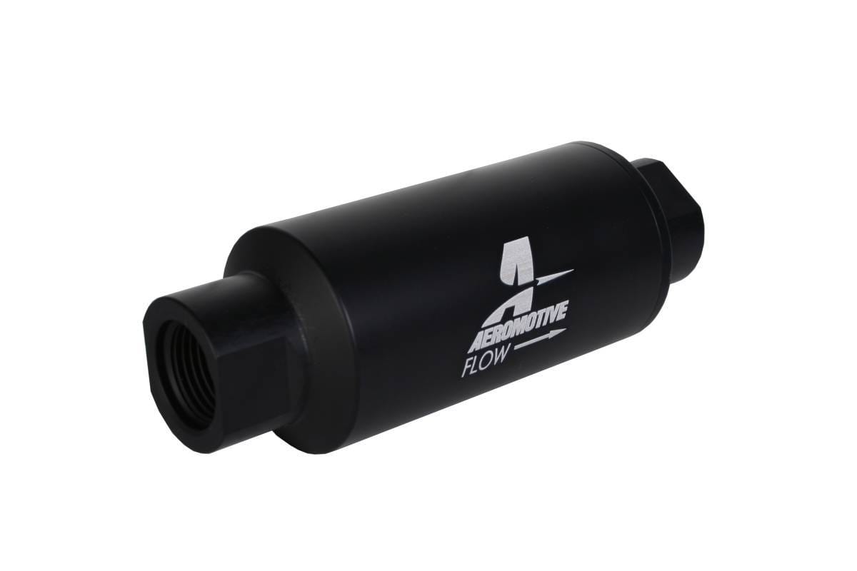 Aeromotive Filter In-Line 10-Micron Microglass Element ORB-10 Port Black Hard-Coat Marine 2" OD thumbnail 2
