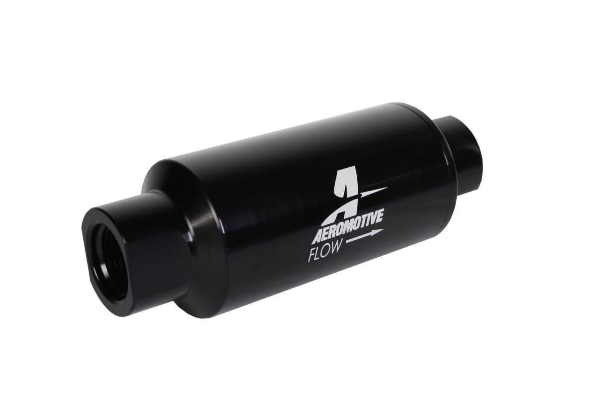 Aeromotive Filter In-Line 10-Micron Microglass Element ORB-10 Port Bright-Dip Black 2" OD thumbnail 2