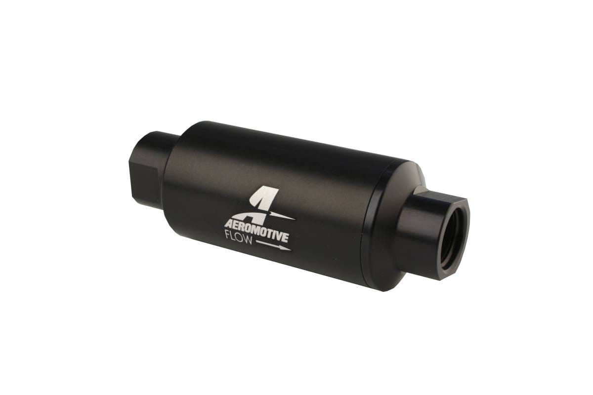 Aeromotive Filter In-Line 10-Micron Fabric Element ORB-10 Port Black Hard-Coat Marine 2" OD thumbnail 3