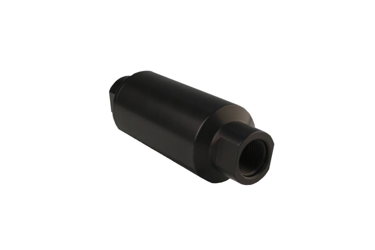 Aeromotive Filter In-Line 100-Micron Stainless Mesh Element ORB-10 Port Black Hard-Coat Marine 2" OD thumbnail 2
