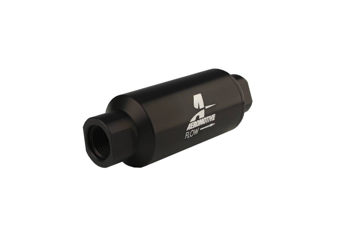 Aeromotive Filter In-Line 100-Micron Stainless Mesh Element ORB-10 Port Black Hard-Coat Marine 2" OD thumbnail 3