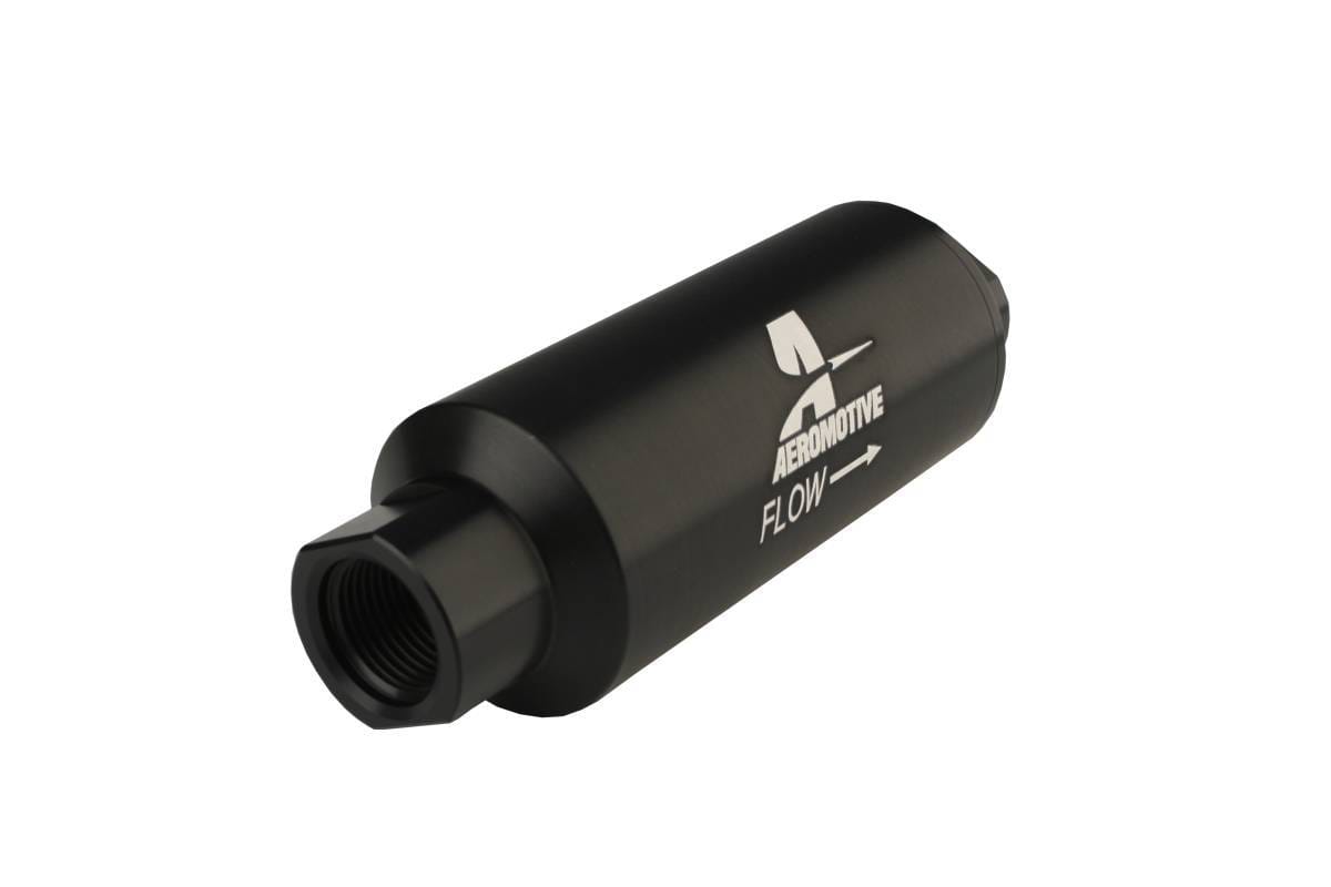 Aeromotive Filter In-Line 100-Micron Stainless Mesh Element ORB-12 Port Black Hard-Coat Marine 2-1/2" OD thumbnail 3