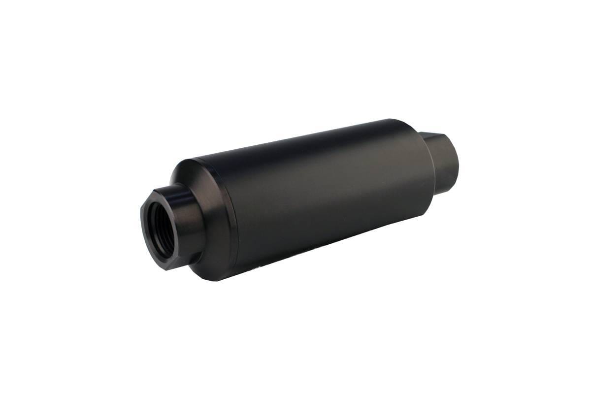 Aeromotive Filter In-Line 10-Micron Fabric Element ORB-12 Port Black Hard-Coat Marine 2-1/2" OD thumbnail 3
