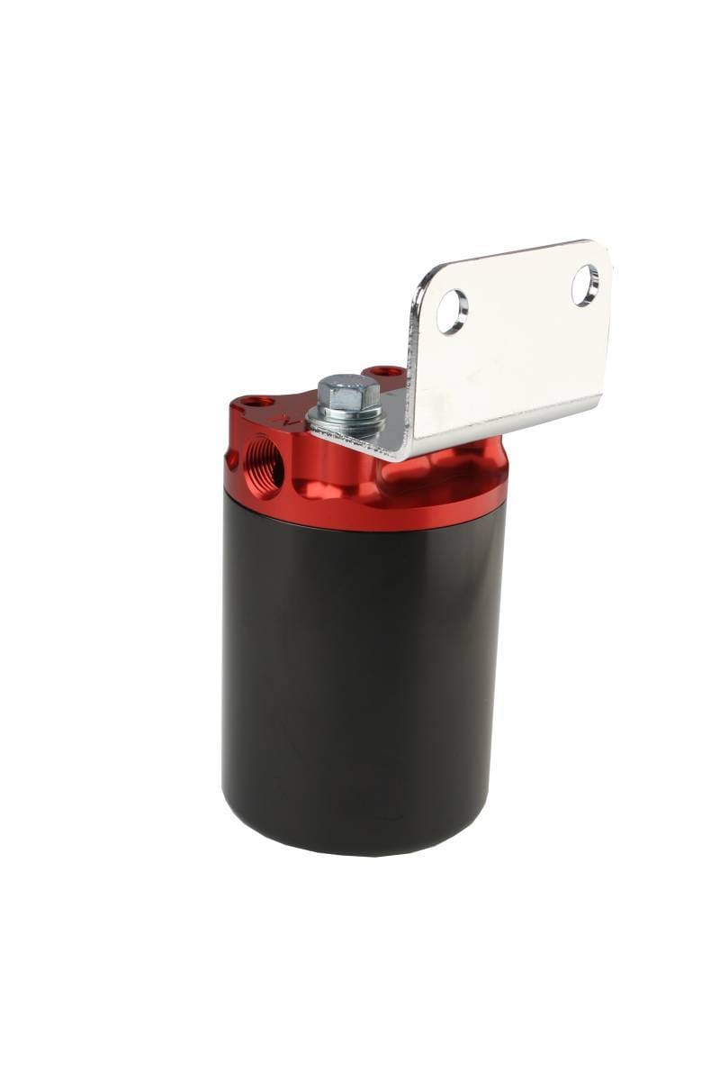 Aeromotive Filter Canister 10-Micron Fabric Element  3/8" NPT Port Bright-Dip Red Top / Black Cup SS Series thumbnail 2