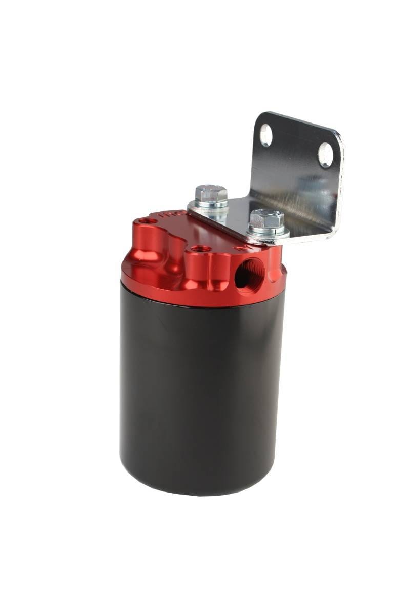 Aeromotive Filter Canister 10-Micron Fabric Element  3/8" NPT Port Bright-Dip Red Top / Black Cup SS Series thumbnail 4