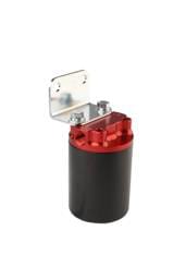 Aeromotive Filter Canister 100-Micron Stainless Mesh Element  3/8" NPT Port Bright-Dip Red Top / Black Cup SS Series