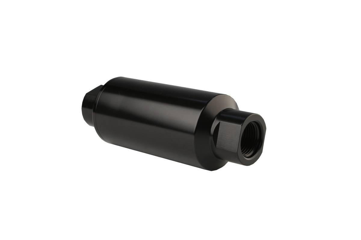 Aeromotive Filter In-Line 10-Micron Fabric Element ORB-10 Port Bright-Dip Black 2" OD thumbnail 2