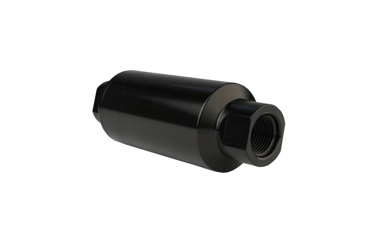 Aeromotive Filter In-Line 100-Micron Stainless Mesh Element ORB-10 Port Bright-Dip Black 2" OD thumbnail 2