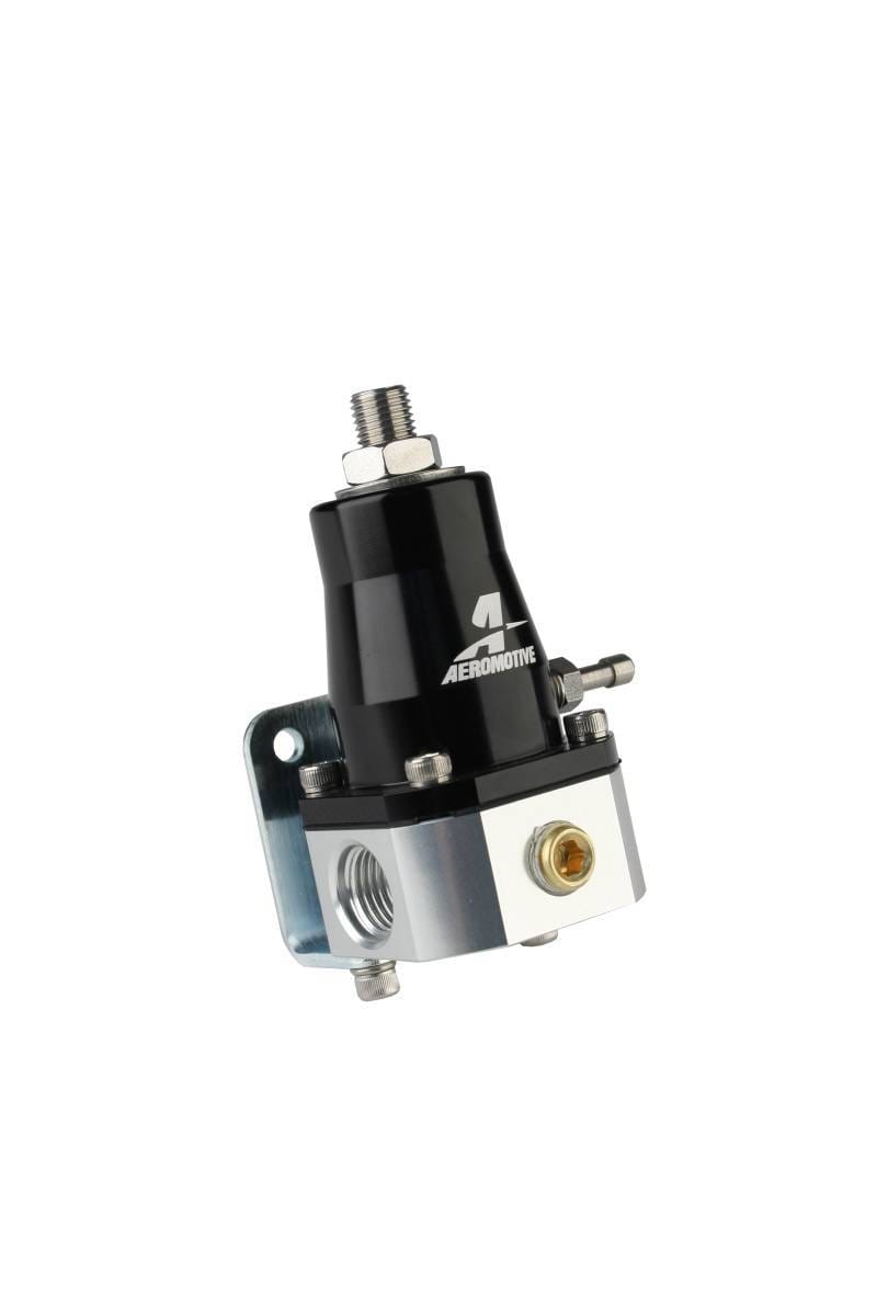 Aeromotive Compact EFI Regulator W/ Fitting Kit & Pressure Gauge - Black Anodized  thumbnail 2