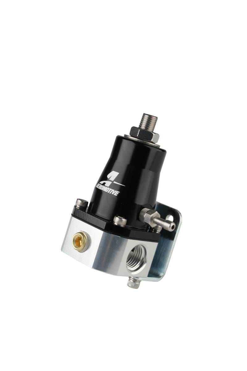 Aeromotive Compact EFI Regulator W/ Fitting Kit & Pressure Gauge - Black Anodized  thumbnail 4