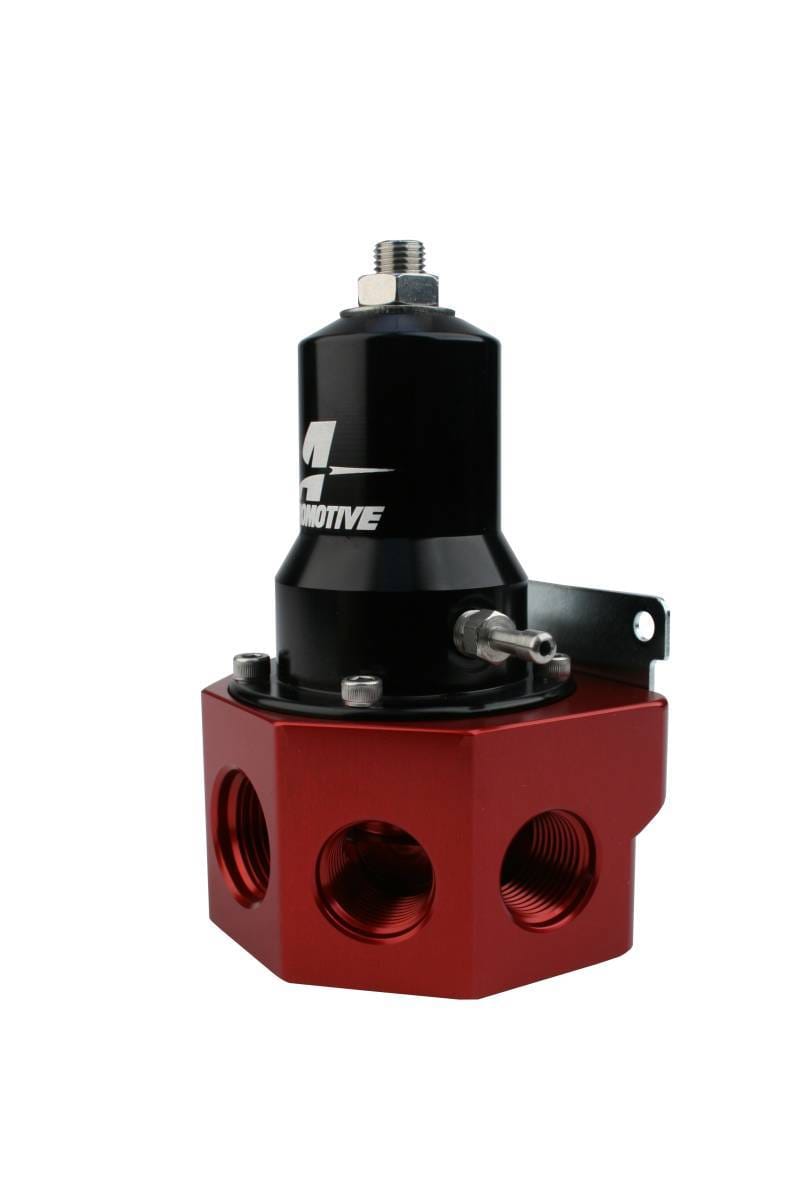 Aeromotive Extreme Flow EFI Regulator For Belt/Hex Driven Fuel Pumps - Black Anodized W/ Red Base  thumbnail 4
