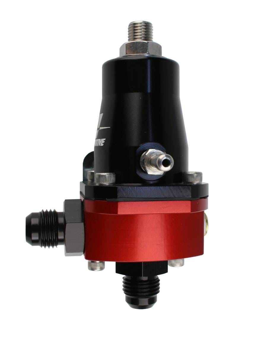 Aeromotive Compact EFI Regulator Billet Adjustable EFI W/ AN-6 Male Inlet & Return - Black Anodized  thumbnail 2