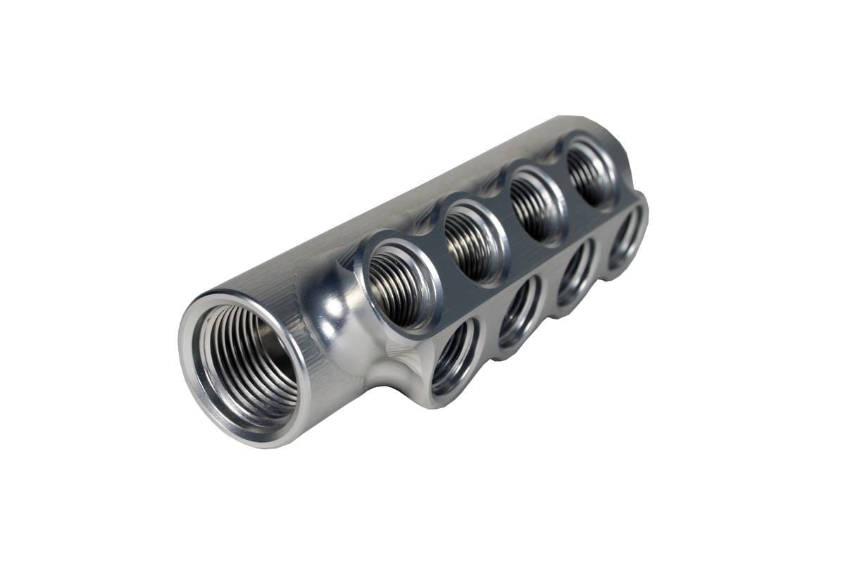 Aeromotive Fuel Distribution Log (10-Ports) (2) -10 AN (8) -6 AN - 14602