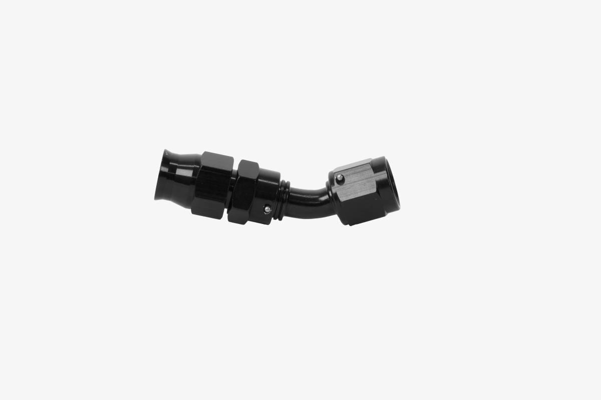 Aeromotive Hose End PTFE AN-06 45 Degree Black Anodized - 15351