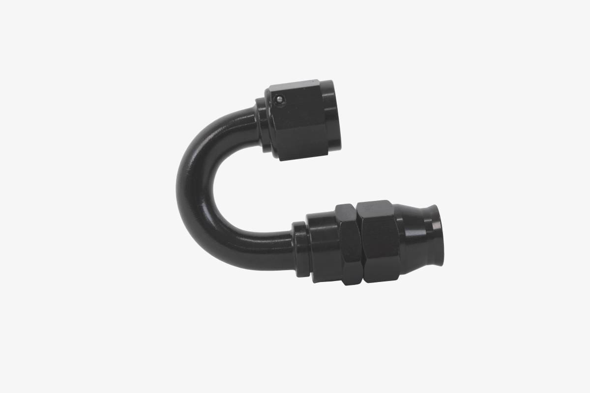 Aeromotive Hose End PTFE AN-08 180 Degree Black Anodized - 15363