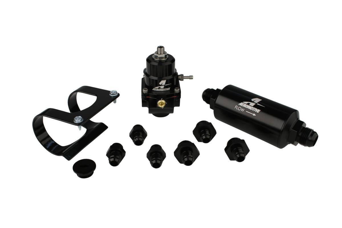 Aeromotive Stealth System EFI Throttle Body (Regulator,Filter Filter Bracket Gauge Fittings) - 17352