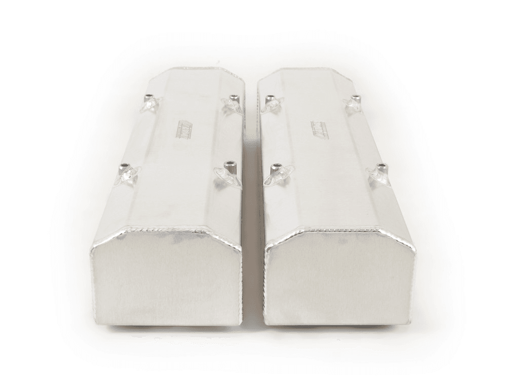 Canton Chevy SBC Fabricated Aluminum Valve Covers thumbnail 3